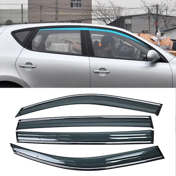 HYUNDAİ için İ30 FD Hatchback 2007-2012 Araba Pencere Güneş Yağmur Gölge Siperliği Kalkan Barınak Koruyucu Kapak Trim Çerçeve Sticker