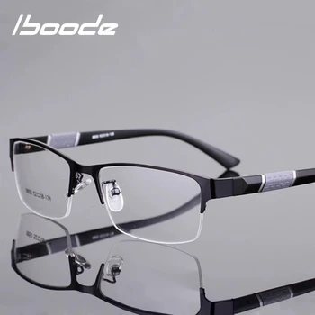 ıboode okuma gözlüğü Erkekler Kadınlar Yüksek Kaliteli Yarım çerçeve Diyoptri Gözlük İş Erkek Presbiyopik Gözlük +1.0 1.5 2.0 2.5 4
