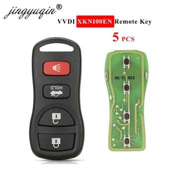 jingyuqin 5 adet Xhorse XKNI00EN Evrensel Uzaktan Ayrı Araba Anahtarı Fob 4 Düğmeler Nissan Tasarım Fit VVDI Anahtar Aracı / VVDI2