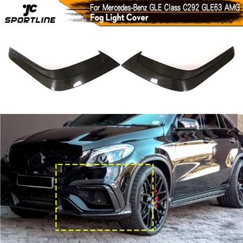 Karbon Fiber Ön Tampon Ayırıcılar Yüzgeçleri Kantarlar Mercedes-Benz GLE Sınıf C292 GLE63 AMG 2015 - 2018