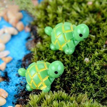 Karikatür Kaplumbağa Heykelcik Minyatür Figürler Dekorasyon peri bahçe Mikro Peyzaj hayvan heykeli reçine zanaat oyuncak hediye