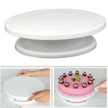 Kek Pikap kek standı Dekorasyon Aksesuarları DIY Kalıp Dönen İstikrarlı Anti-skid Yuvarlak Kek Masa Mutfak Pişirme Araçları
