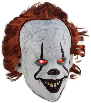 Korku Palyaço Maskesi Ürpertici Pennywise Maskesi Cosplay Cadılar Bayramı, Film Galası ve daha Fazlası için mükemmeldir.