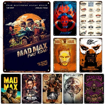 Mad Max Film Afiş Metal Tabela Dekoratif Levha Metal İşaretleri Vintage Metal Plak Garaj Cafe Duvar Dekor İşaretleri Bar Teneke İşareti