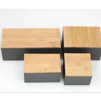 Mutfak Metal saklama kutusu Bambu Kapaklı Kutuları Ekmek Şeker Kutuları Çay Ot Depolama Tutucu Gıda Kapları Organizatör