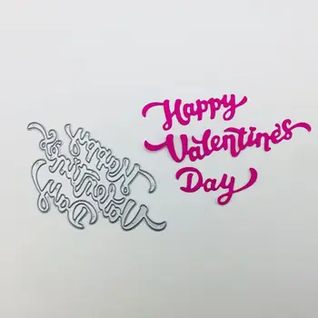 Mutlu Sevgililer Günü Metal Kesme Ölür Stencil Scrapbooking DIY Albümü Pullar