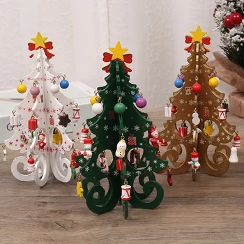 Noel Süslemeleri Yaratıcı Ahşap Noel Ağacı Süsleme Ev Masaüstü Parti Dekor Noel Yeni Yıl Çocuk Hediyeler