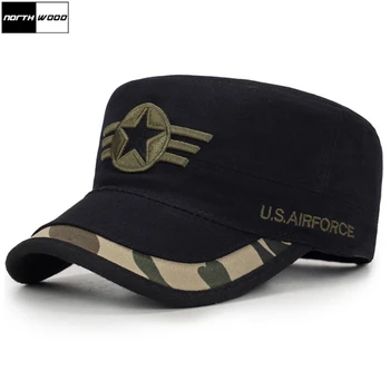 NORTHWOOD ABD HAVA KUVVETLERİ erkek Askeri Şapka Kamuflaj Açık Taktik Şapka Tüm Pamuk kamuflajlı beyzbol şapkası Düz Üst Snapback