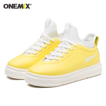 ONEMIX 2021 Kadın Moda spor ayakkabılar 5 CM Yükseklik Artış Güzel Trend Klasik Sneakers Atletik Eğitmenler Açık Yürüyüş Koşu