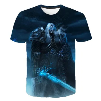 Oyun T-Shirt World Of Warcraft 3D Baskılı Erkek Kadın Moda Streetwear O-Boyun T Gömlek Harajuku Boy Tees Tops Unisex Tshirt