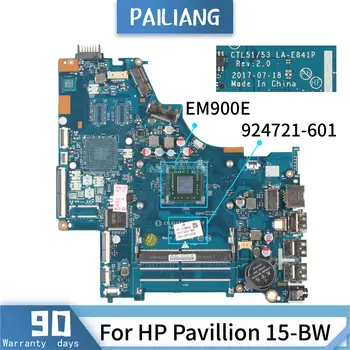 PAILIANG Dizüstü HP için anakart Pavilion 15-BW LA-E841P 924721-601 Anakart Çekirdek EM900E TEST DDR3
