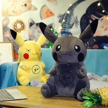 Pokemon Yaratıcı Tarzı Yıldırım Pikachu Siyah Messenger Koyu Pikachu peluş oyuncak Bebek Dekorasyon Kız Çocuk noel hediyesi