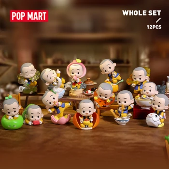 POP MART Tüm Set Küçük Keşiş Yichan Çin İncelik Serisi Kör Kutu Koleksiyon Sevimli Aksiyon Kawaii oyuncak figürler