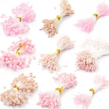 Romantik Pembe Renk Makalelerin Çiçek Serisi Gül Ercik 1mm/3mm / 5mm İçin Kek Dekorasyon / el Sanatları / Naylon Çiçek DIY Hediye Aksesuarları