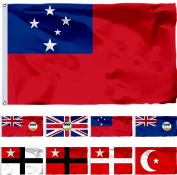 Samoa Valisi Bayrağı 3X5FT Krallık Afiş 90X150CM 21X14CM 3X6FT Samoa Güven Bölgesi