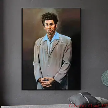 Seinfeld Kramer Portre Posteri Tuval Boyama Ev Mobilya Duvar Dekorasyonu Modern Duvar Sanatı Oturma Odası ıçin Sanat Cuadros