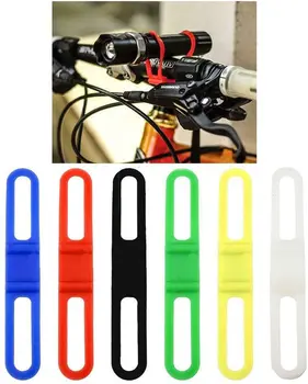 Sofirn El Feneri Silikon Kayış Bisiklet Ön lamba tutucu Bisiklet Gidon Sabitleme Kravat Bisiklet Torch El Feneri Dağı Renk mixin
