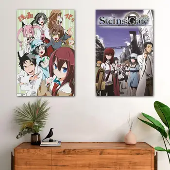 Steins Gate Anime duvar sanatı tuval Posterler Dekorasyon Sanat 24x36 Posteri Kişiselleştirilmiş Hediye Modern Aile yatak odası dekoru