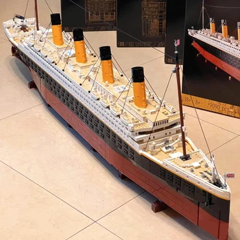 STOKTA Gemi Titanic Film Yapı Taşları Modeli Montaj MOC Tuğla Tekne İnşaat 9090 adet Fit 10294 Yetişkin Çocuk Oyuncak Hediye