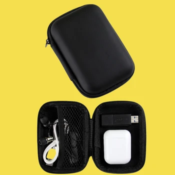 Taşınabilir Kulaklık Çanta Kulaklık saklama kutusu Kabuk Su Geçirmez Koruma Aksesuarları USB şarj aleti Kablosu Sert Taşıma Çantası Mini Kutu