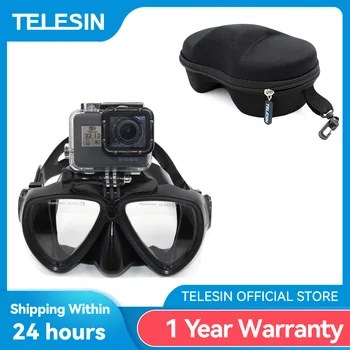 TELESIN dalış maskesi Tüplü Dalış Şnorkel Yüzme Googgles Temperli Gözlük GoPro Hero 10 9 8 7 6 5 4 Max Insta360 Osmo Eylem