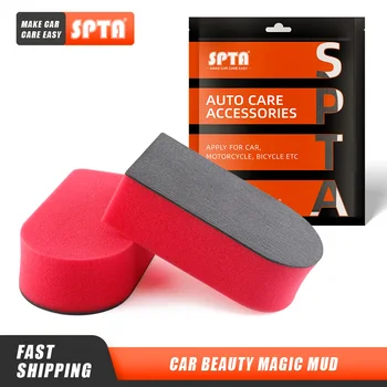 (Toplu Satış) SPTA Kırmızı Sihirli Kil Bar Ped Araba Yıkama Ürünleri Sünger Oto Detaylandırma Temizleme Blok Aksesuarları