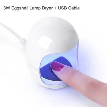 Tırnak lambası Yumurta Şekli 3W UV LED Lamba Tırnak Mini Tek tırnak jeli Lehçe Kurutma Makinesi Tırnak Kurutma Sanat USB Manikür Araçları