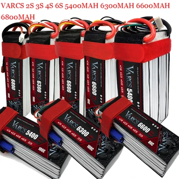 VARCS Lipo Pil 2 S 3 S 4 S 6 S 5400 MAH 6300 MAH 6600 MAH 6800 MAH 7.4 V 11.1 V 14.8 V 22.2 V T XT60 EC5 XT90 DEKANLAR TRX XT150 XT90S