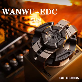 WANWU-EDC Ortak SC faraday'ın İlk Cırcır Yapısı Parmak Cayro Metal Oyuncak Dekompresyon Artefakt