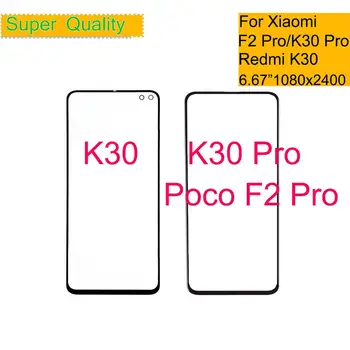 Yedek Xiaomi Redmi İçin K30 Pro dokunmatik ekran paneli İçin Ön Dış Cam Lens Xiaomi Poco F2 Pro LCD Cam OCA