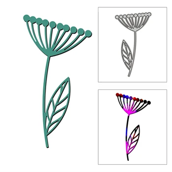 Yeni 2021 Güzel Karahindiba Bitki Metal Kesme Ölür DIY Scrapbooking ve Kart Yapımı için Dekoratif Kabartma Zanaat Hiçbir Pullar