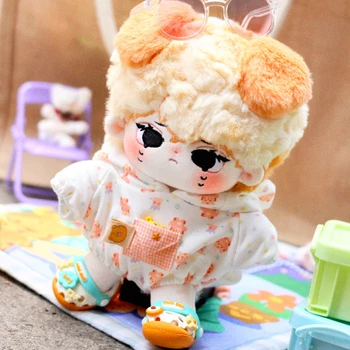 Yeni 20cm Sevimli Peluş Hiçbir Özellik Karamelli Puding Köpek Kravat boya Yumuşak Tavşan Kürk Çıplak Bebek İskelet Peluş Bebek doldurulmuş oyuncak