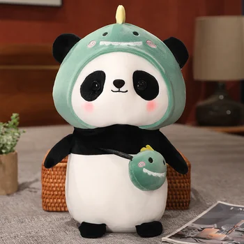Yeni Karikatür Panda Peluş Dolması Kawaii Giyinmek Hayvan Yastık Odası Dekorasyon noel hediyesi Çocuklar için Kawaii Sevgililer Hediye