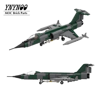YENİ MOC F - 104 Starfighters Yapı Taşları Modeli 1:35 Süpersonik Fighter Askeri Savaş Uçağı Tuğla Erkek Hediyeler Oyuncaklar