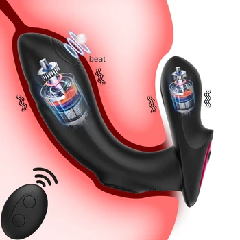 Çift Motorlu Yapay Penis Vibratör Uzaktan Kumanda prostat masaj aleti Anal Plug Butt Plug g-spot Klitoral Stimülatörü Seks Oyuncakları çift için